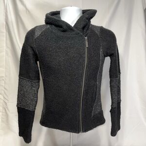 Lucky Brand Women's Full Zip‎ Hooded Textured Jacket Size Small Boho Style